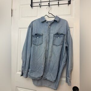 Old Navy Men’s Classic Blue Denim Top Size Large